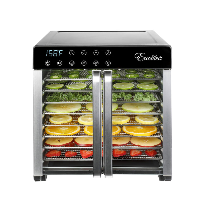 Excalibur 8 Tray Select Digital Dehydrator, in Stainless Steel