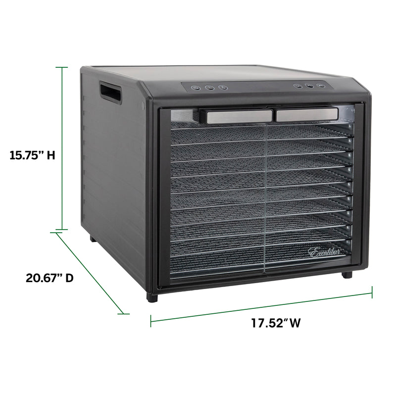 Excalibur 10 Tray Select Digital Dehydrator, in Stainless Steel