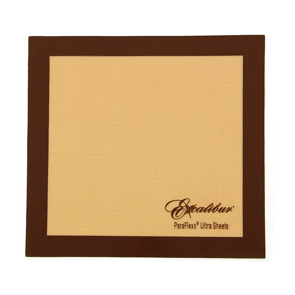 Excalibur ParaFlexx Ultra Silicone Non-Stick Drying Sheet, 14" x 14", in Brown