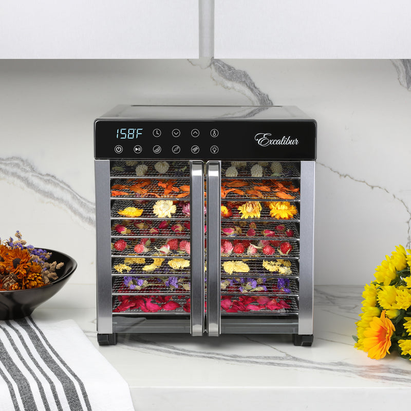 Excalibur 8 Tray Select Digital Dehydrator, in Stainless Steel