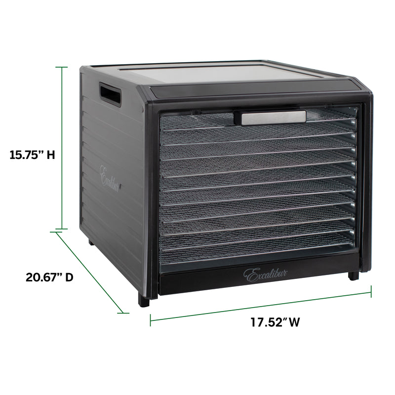 Excalibur 10 Tray Performance Digital Dehydrator, in Stainless Steel