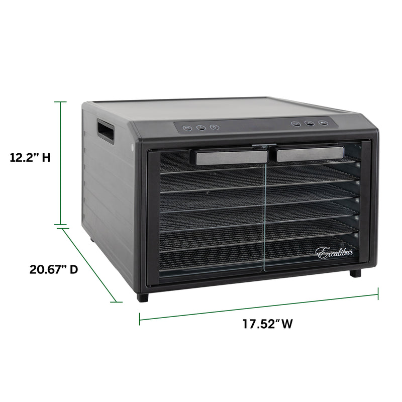 Excalibur 6 Tray Select Digital Dehydrator, in Stainless Steel