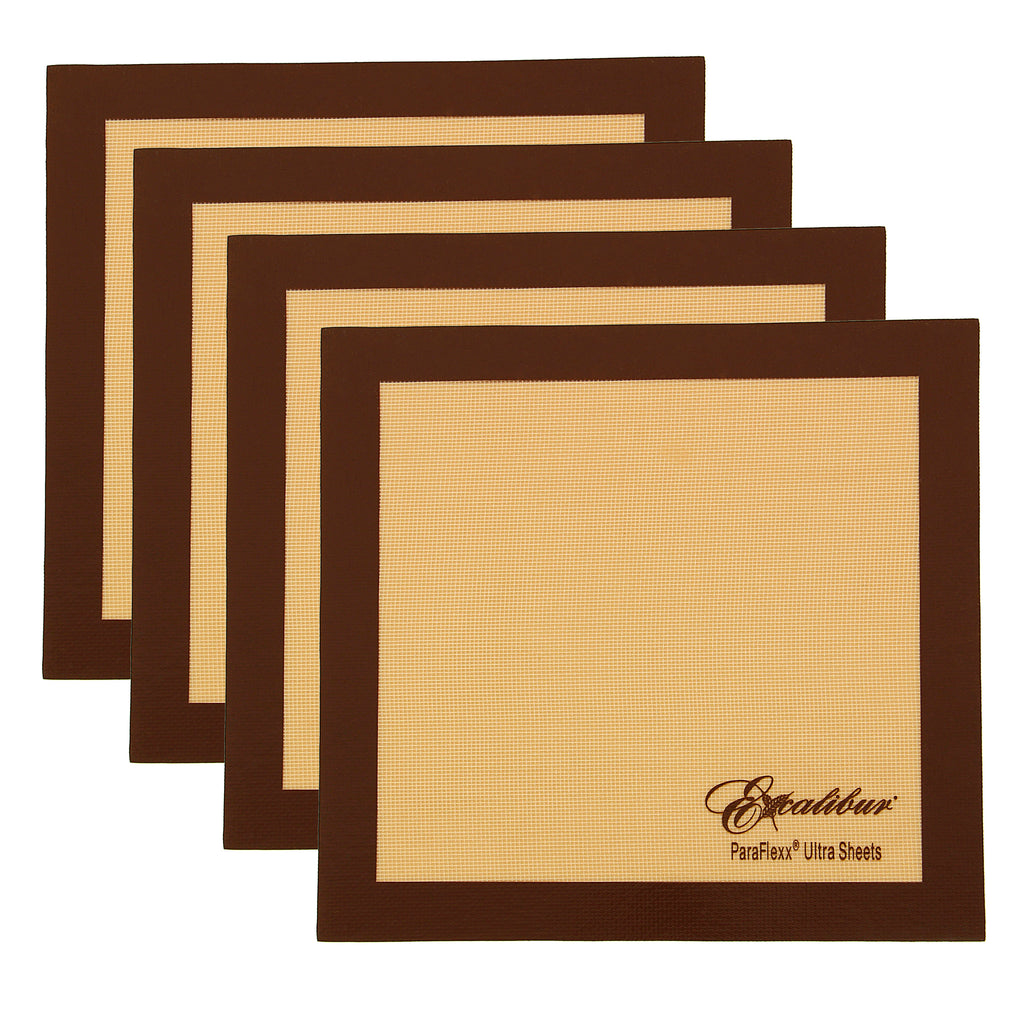 Excalibur PFU11 ParaFlexx Silicone Reusable Non-Stick Drying Sheets for Food Dehydrators, Set of 4