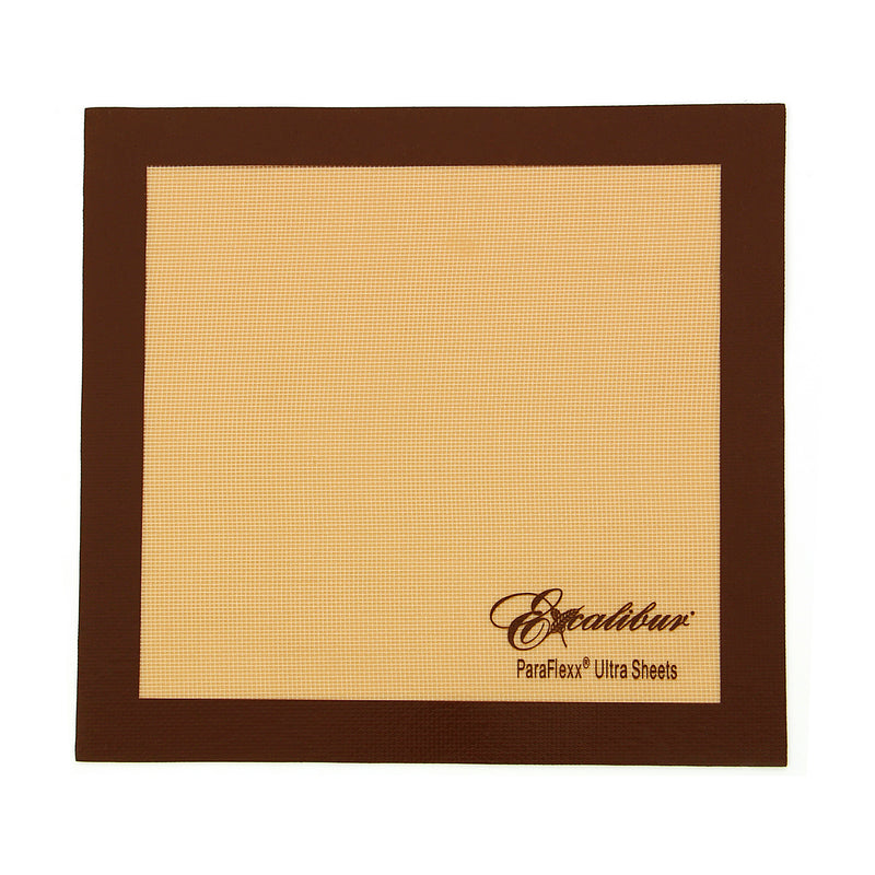 Excalibur Paraflexx Ultra Silicone Non-Stick Drying Sheet, 11" x 11", in Brown
