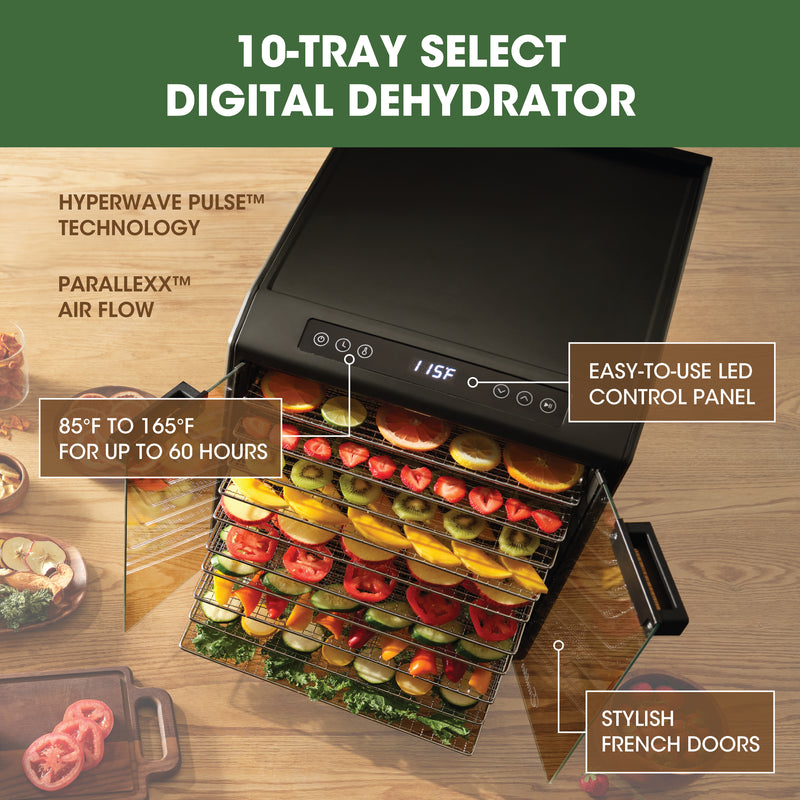 Excalibur 10 Tray Select Digital Dehydrator, in Stainless Steel