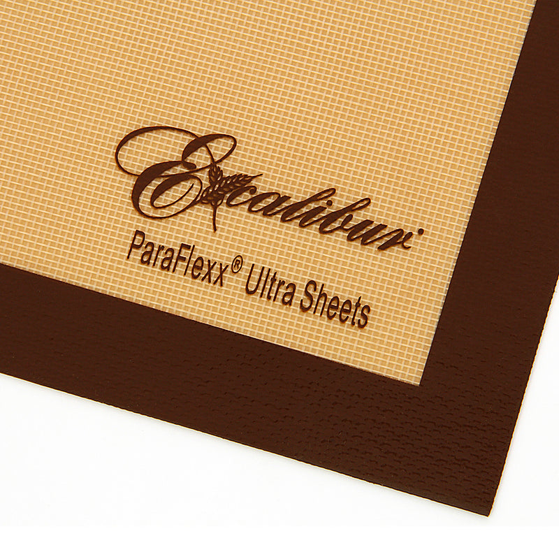 Excalibur ParaFlexx Ultra Silicone Non-Stick Drying Sheet, 14" x 14", in Brown