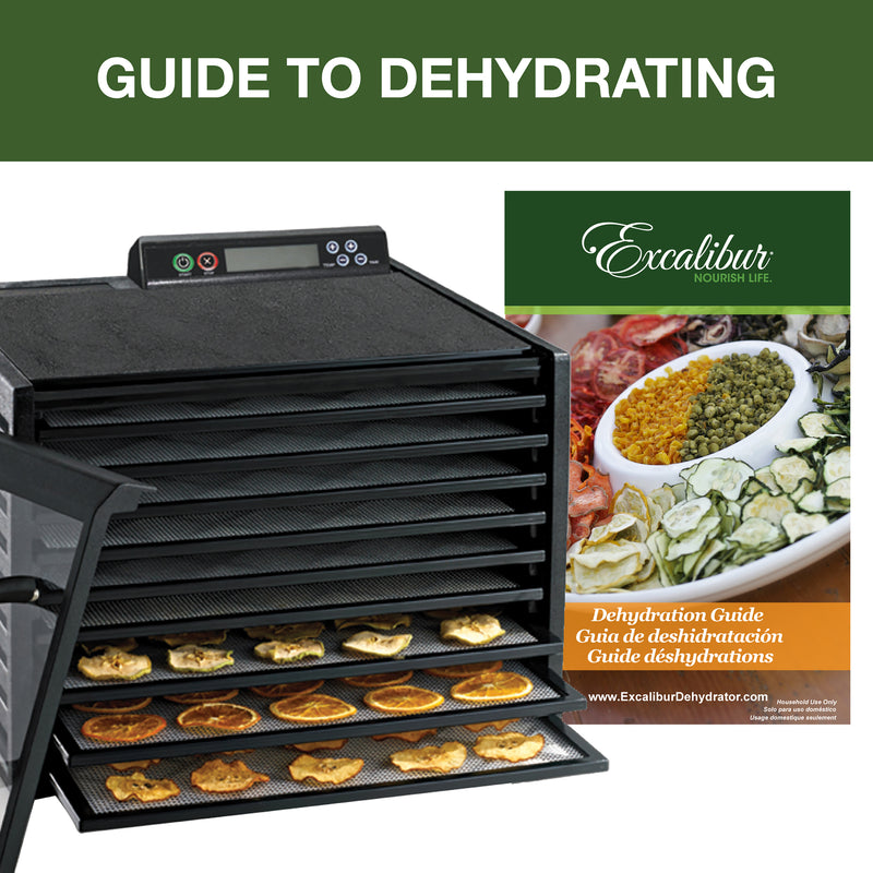 Excalibur 9-Tray Food Dehydrator with Digital 48-HR Timer, in Black