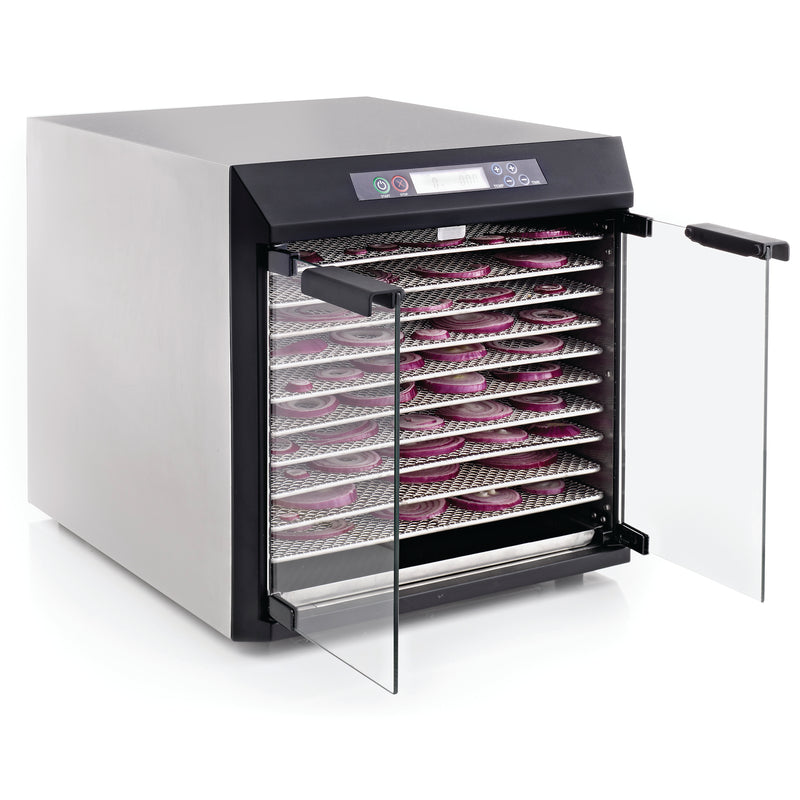 Excalibur 10 Tray Commercial Food Dehydrator with Two 99-Hour Timers, Stainless Steel